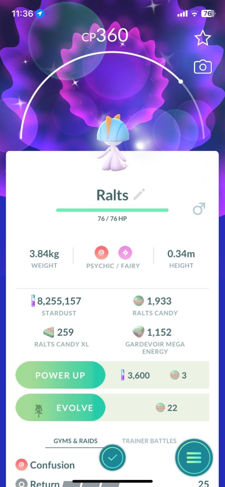 SHINY ✨PURIFIED TEAM ROCKET RALTS!!!✨- PKMN GO!!! - NON REGISTERED!!!