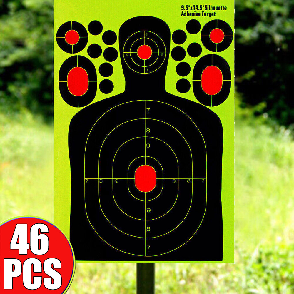 Fluorescent Silhouette Shooting Targets 46PCS USA FREE SHIPPING for Gun Range
