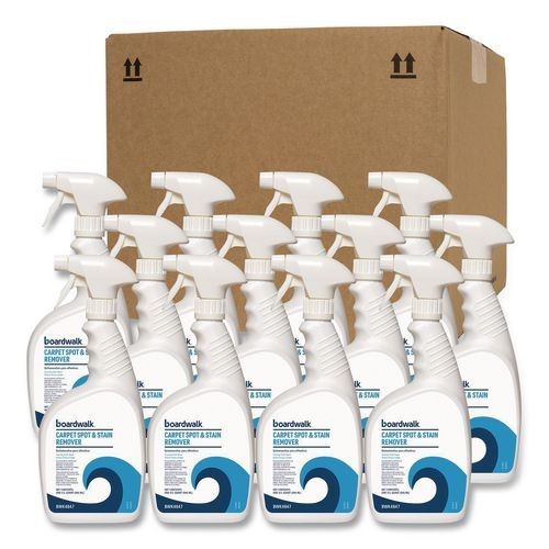 Boardwalk Carpet Spot and Stain Remover, Fresh Scent, 32 oz Bottle, 12/Carton