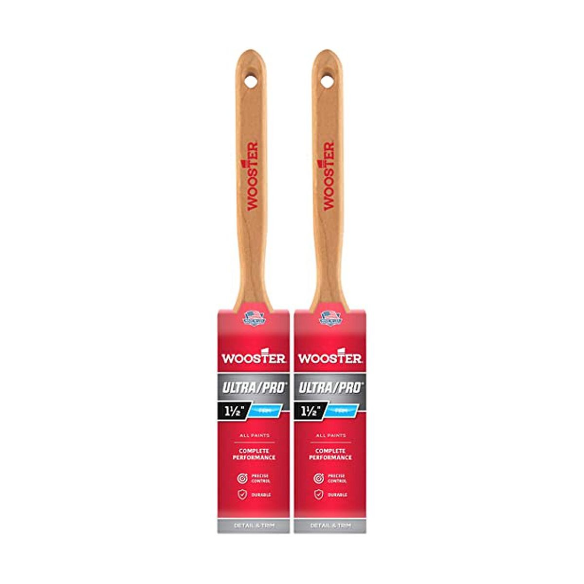 Wooster Genuine 1.5" Ultra/Pro Firm Flat Sash Paintbrush 2-Pack, 4175-1.5-2PK