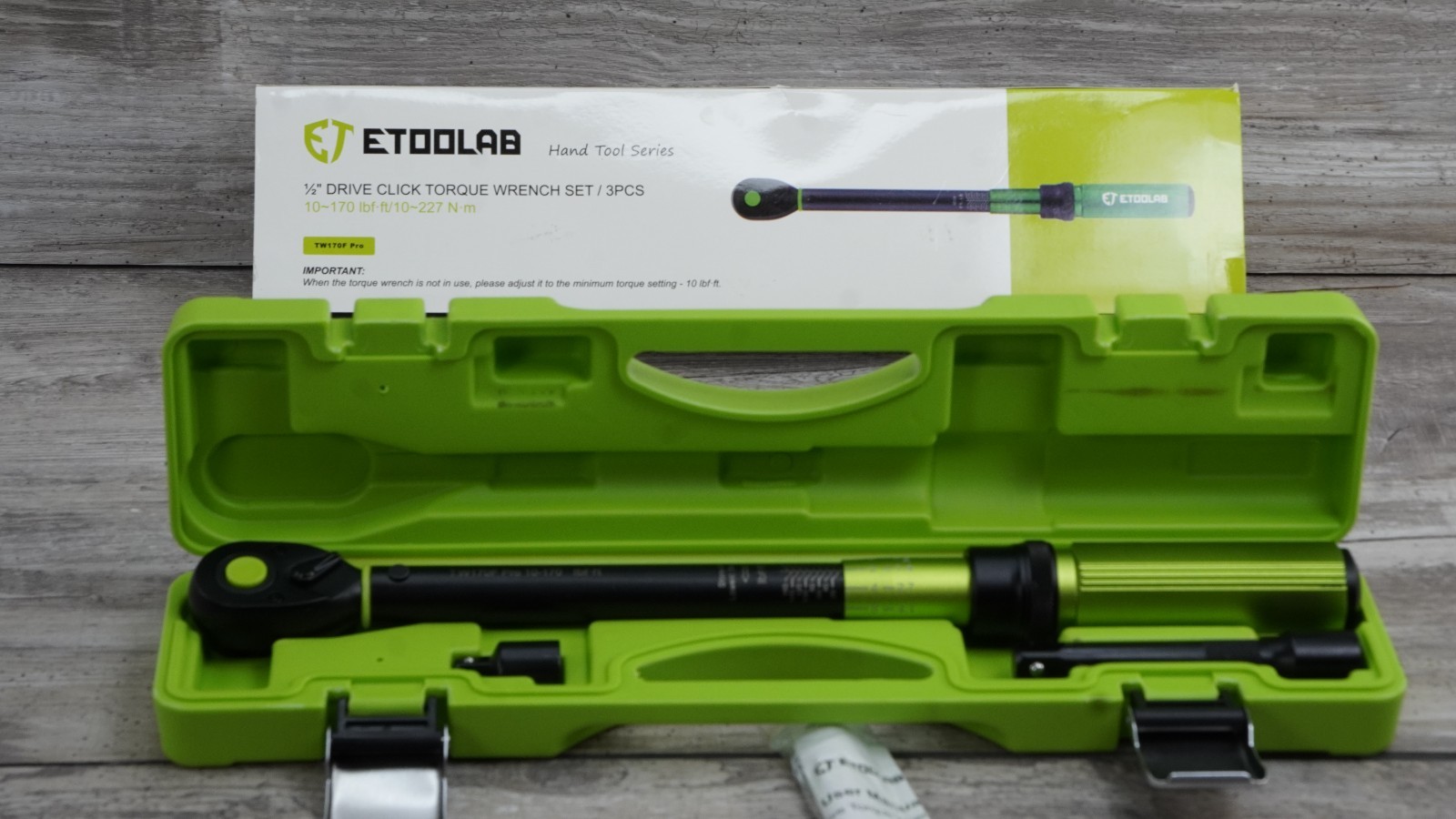 Etoolab 1/2 Drive Click Torque Wrench Dual-Range10-170.0Ft.Lb/10-227Nm