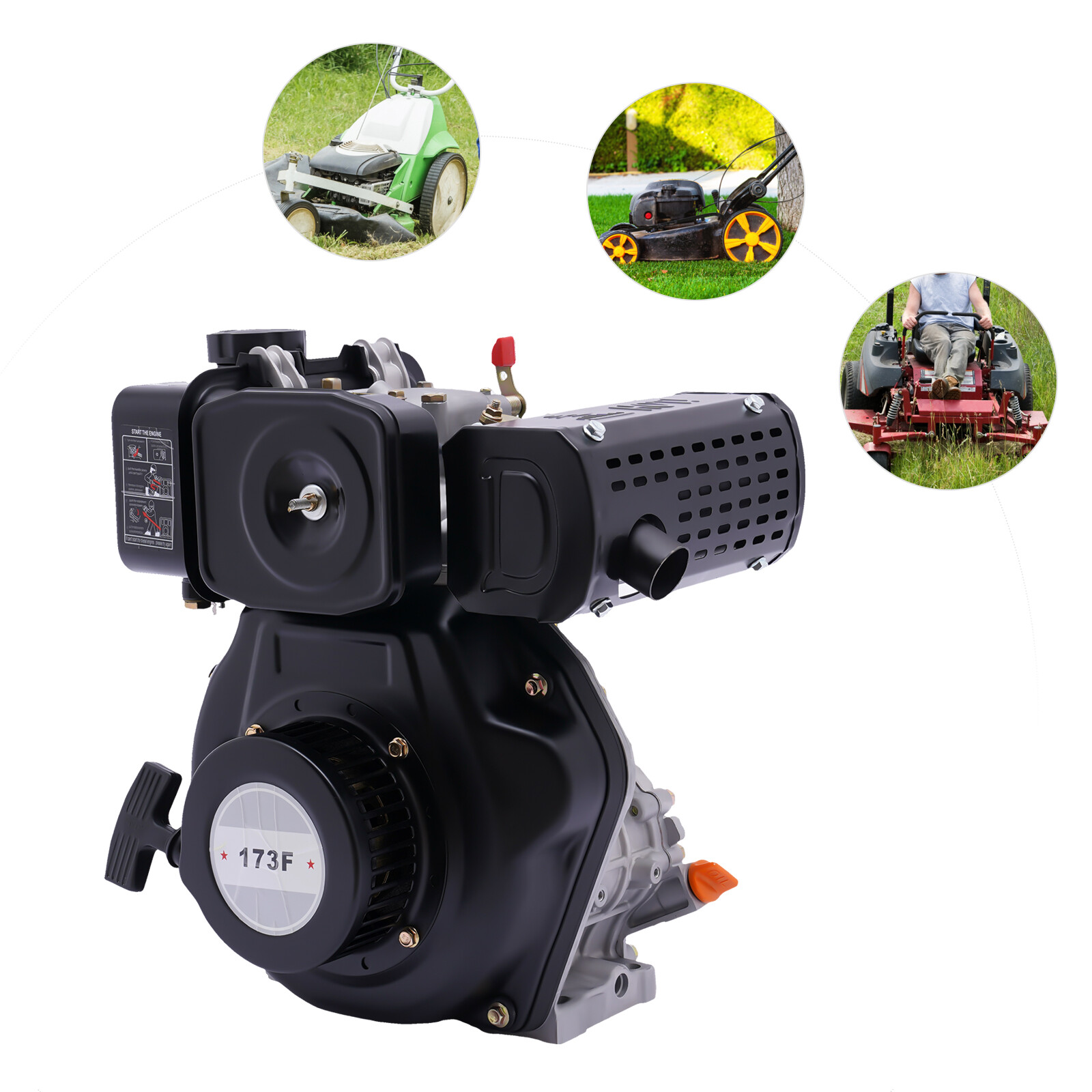 247CC 4-Stroke Single Cylinder Diesel Engine For Small Agricultural Machinery US