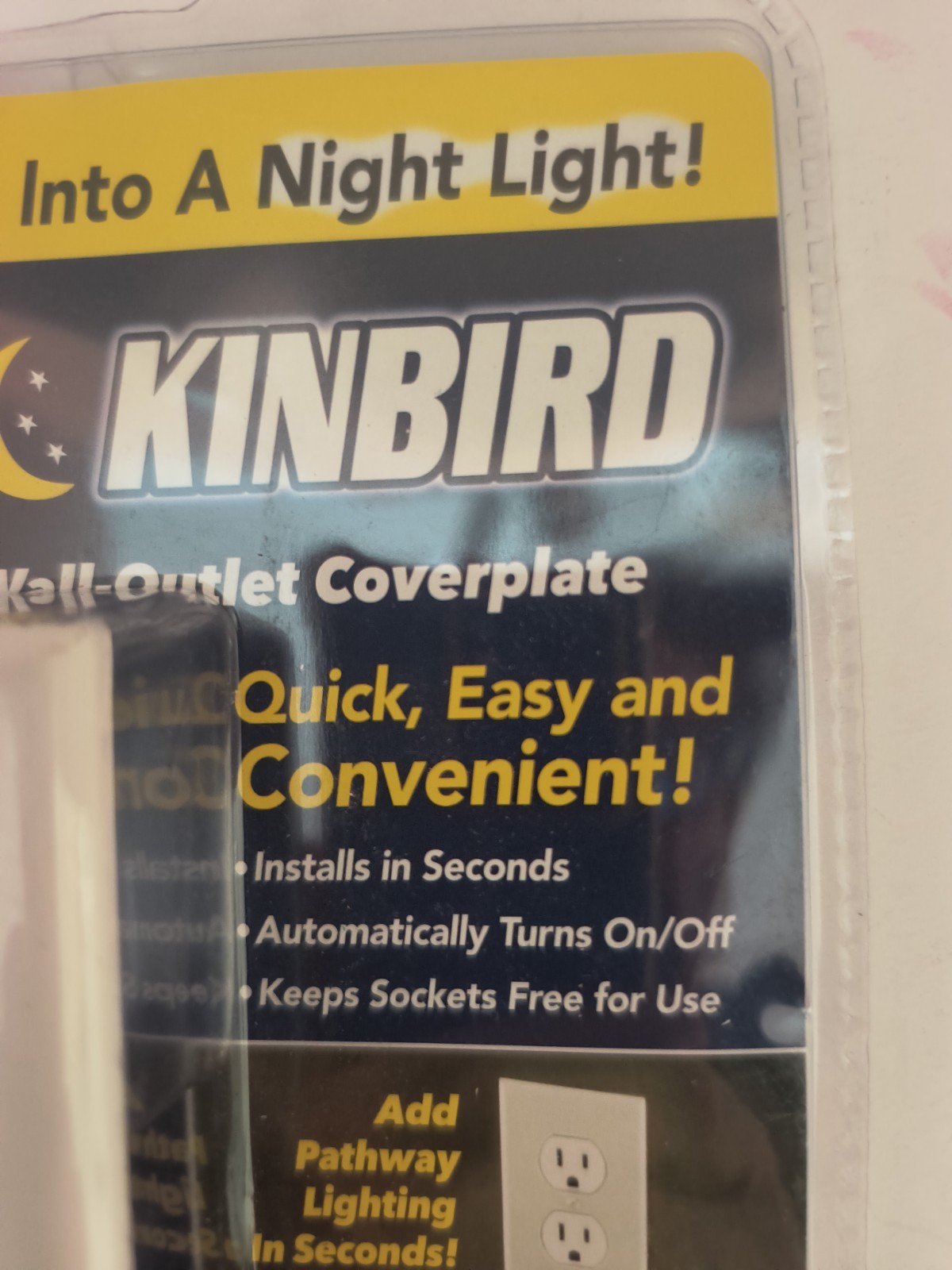 GENUINE NIGHT KINBIRD, LIGHTED WALL OUTLET Night Light, NEW