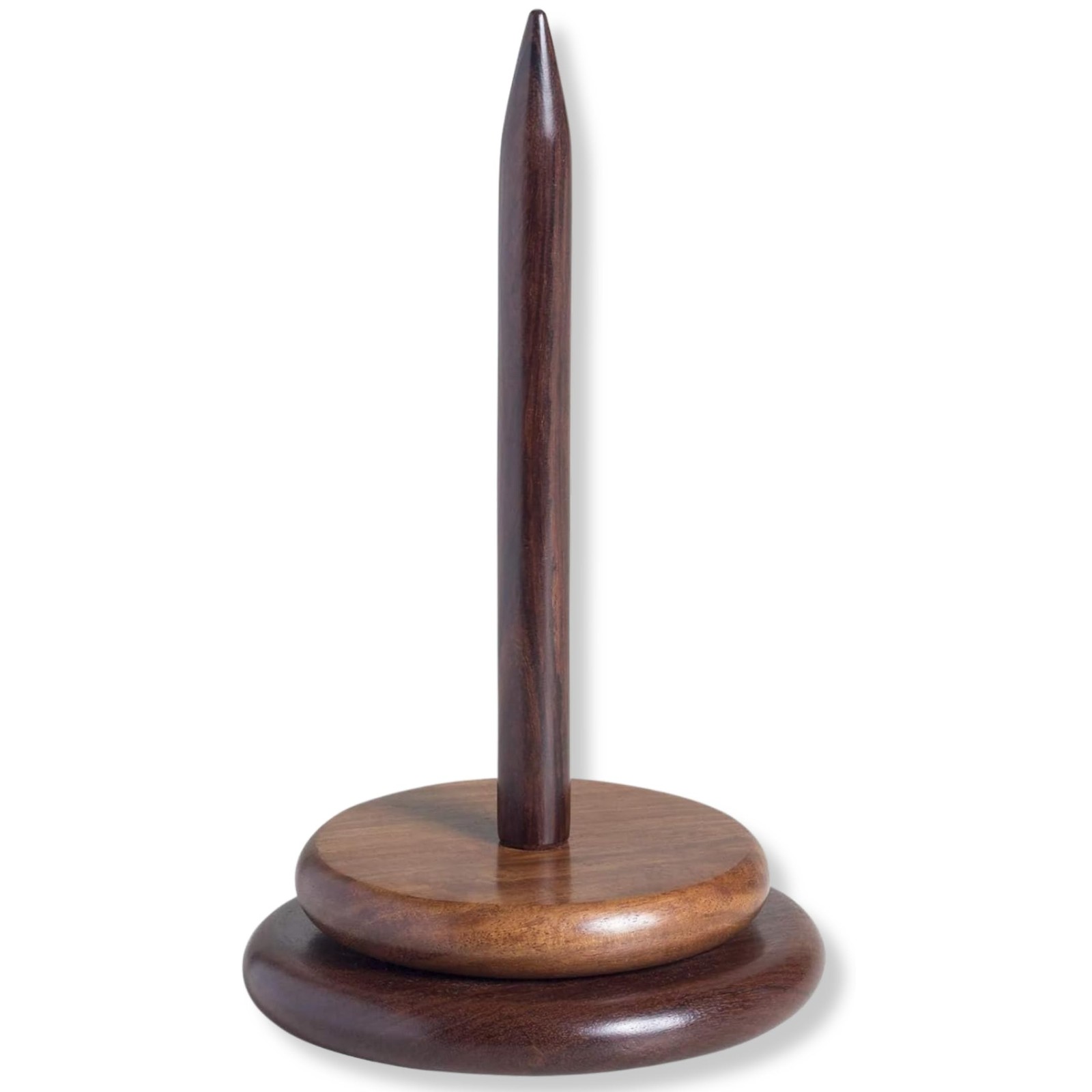 AnNafi® Wood Yarn Spindle Holder with Twirling Mechanism Classic |Wooden Sp