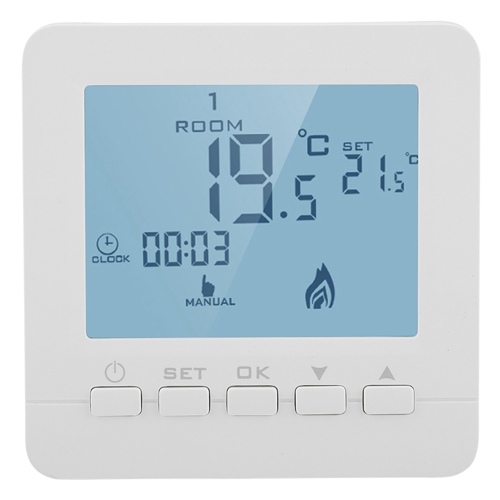 LCD Digital Thermostat With Data Memory Function For Office Spaces