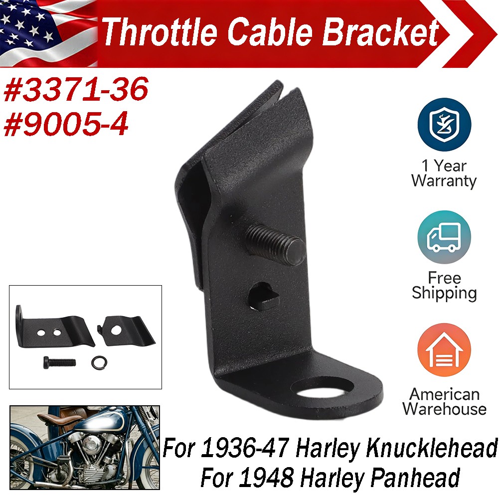 Throttle Cable Bracket Kit For Harley Knucklehead Panhead 1936-48 9005-4 3371-36