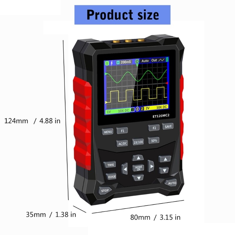 Handheld Waveform Generator Auto/Normal/Single Three Triggers Modes Oscilloscope