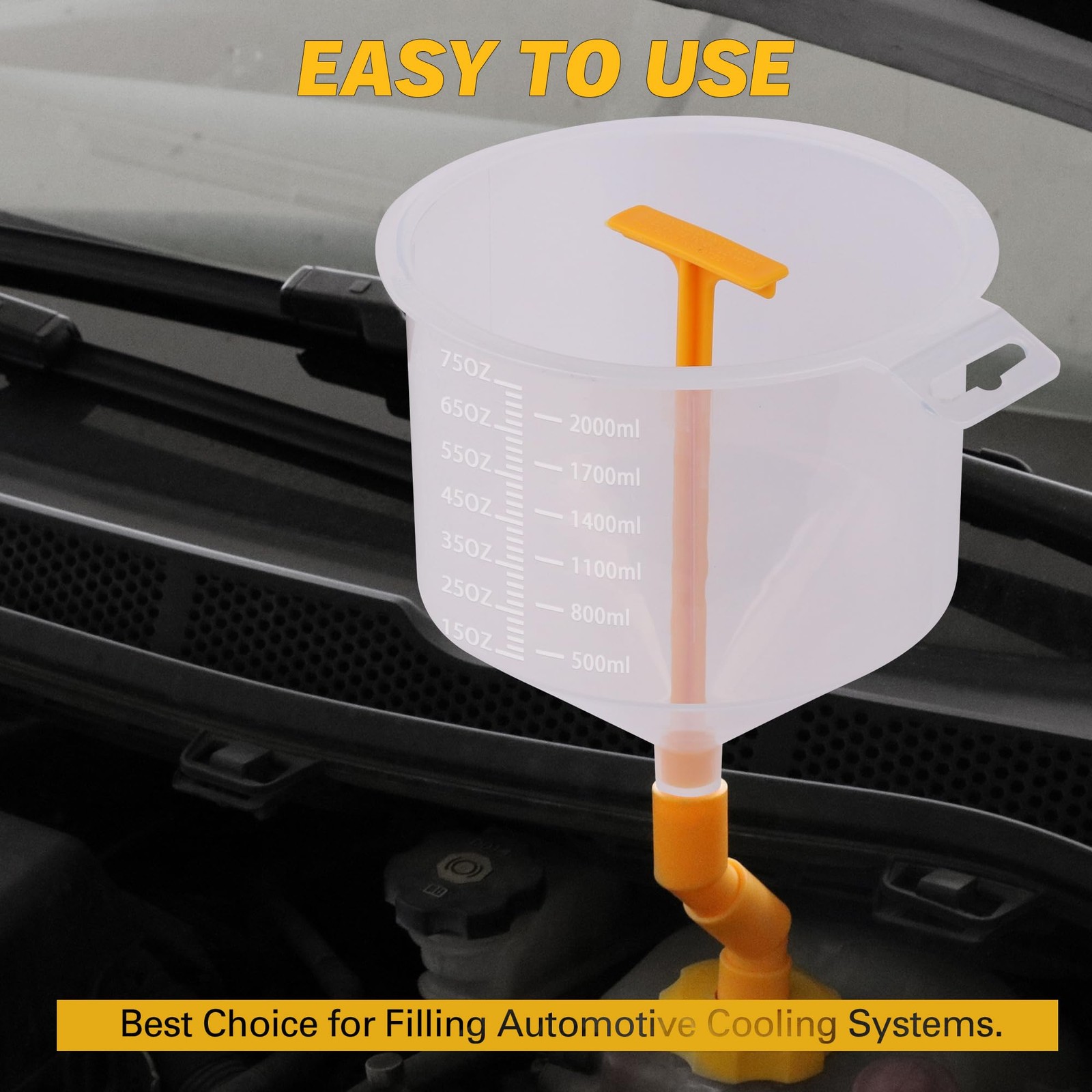 19pc No Spill Coolant Funnel Kit Radiator Burping Bleeding Tool Set