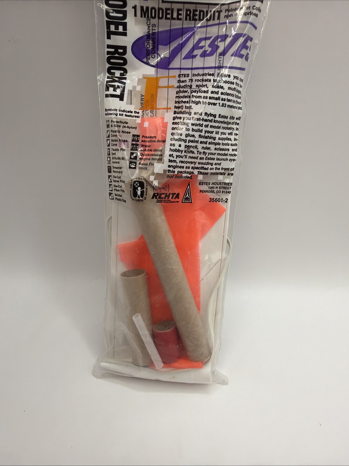 Rare Estes Mini Cobra Two Stage Vintage Model Rocket Explorer Series LVL 3 OOP