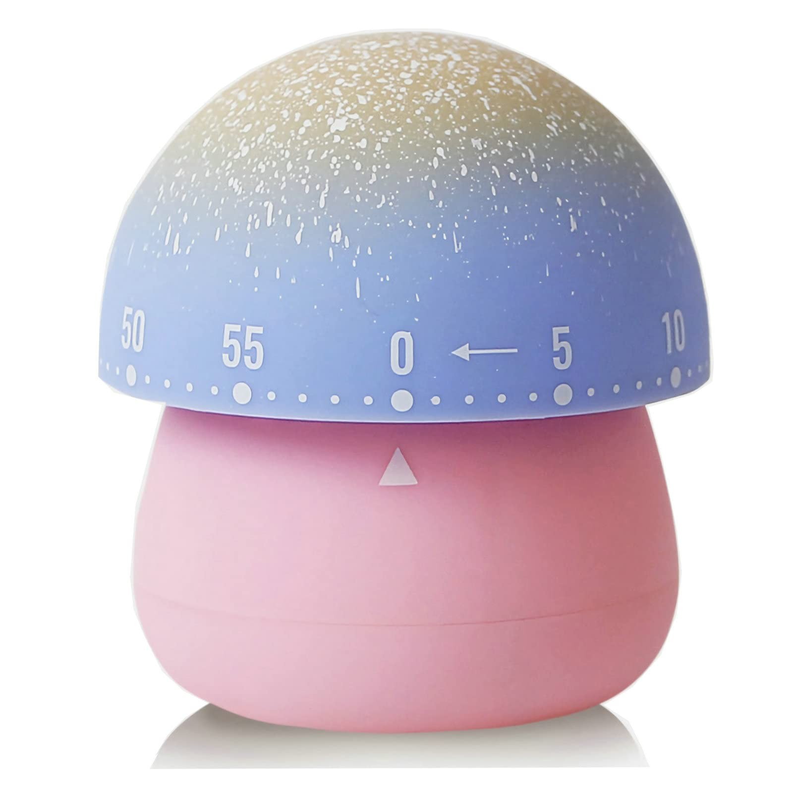 NUOSWEK Mechanical Kitchen Timer, Cute Mushroom Timer for Kids, Wind Up Pink