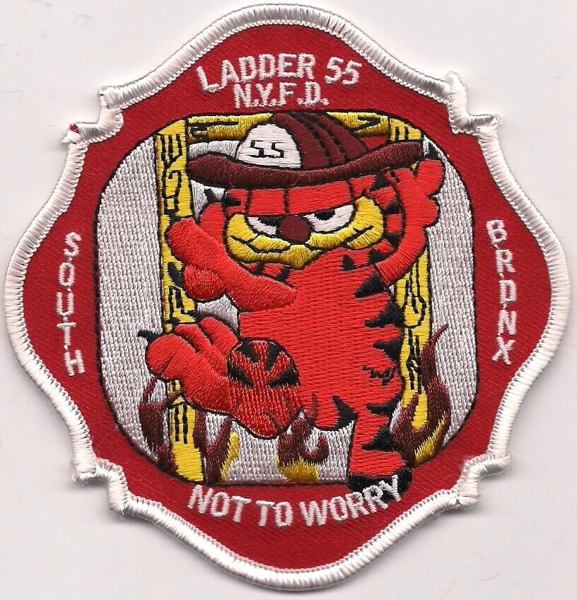 New York City  Ladder - 55 "Garfield - S. Bronx" (4" x 4" size) fire patch