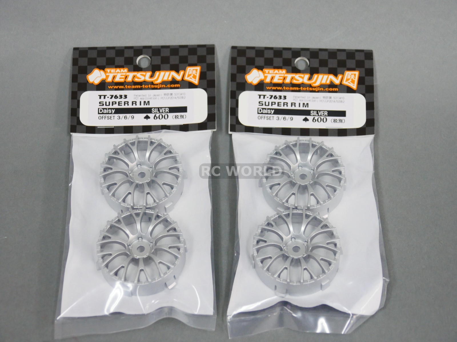 Tetsujin DAISY Wheels INSERTS Disk Adjustable Offset - SILVER - 4 pcs