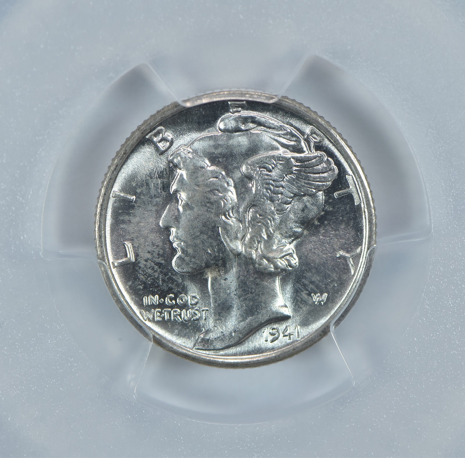 1941-S Mercury Dime MS64 FB PCGS Blue Label