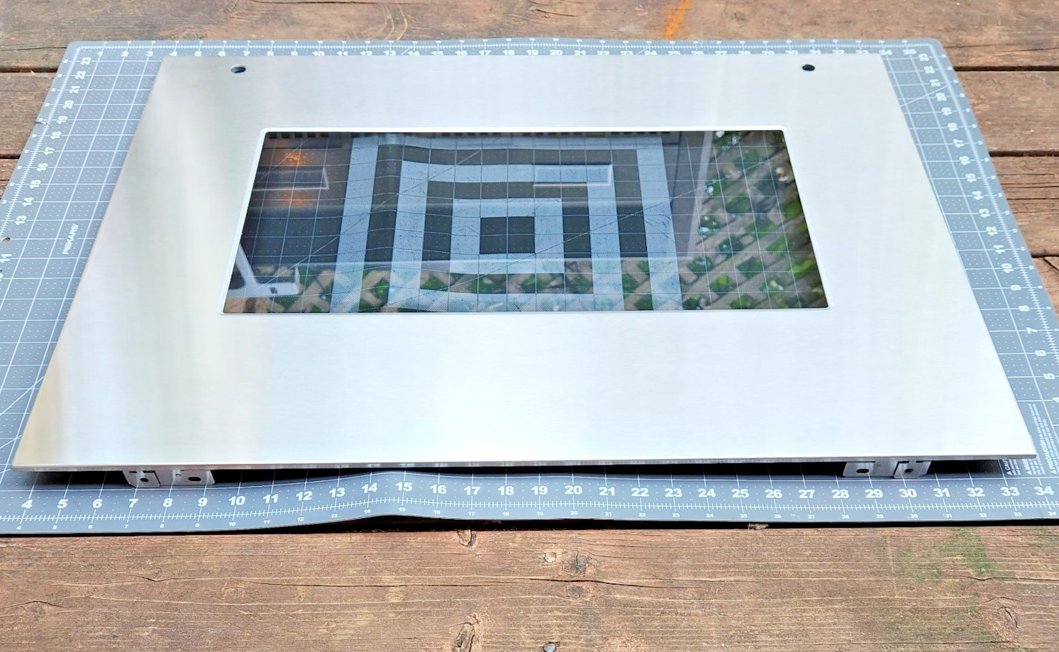 Thermador Range Oven 00144632 Outer Door Panel SS Stainless ~ Nice Condition