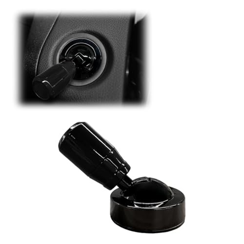 Car Joystick Push Start Button Cover, Cool Metal Automotive Engine One Black