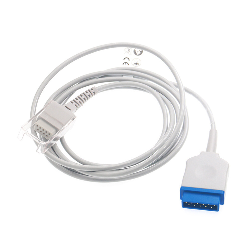 2Pcs 11pin Female SpO2 Sensor Extension Adapter Cable Fit For Nellcor Module/GE