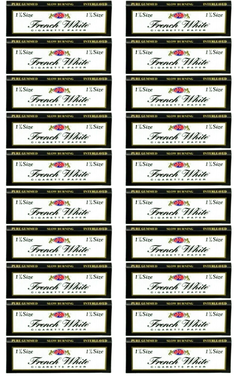 20x Job 1 1/4 Rolling Papers French White  *Great Price* *FREE USA SHIPPING*