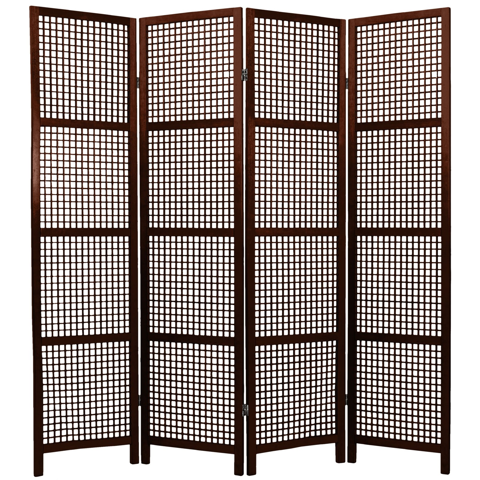 6 ft. Tall Miyagi Shoji Screen - 4 Panel - Walnut