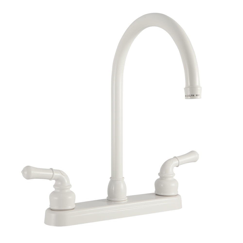 J-Spout RV Kitchen Faucet White