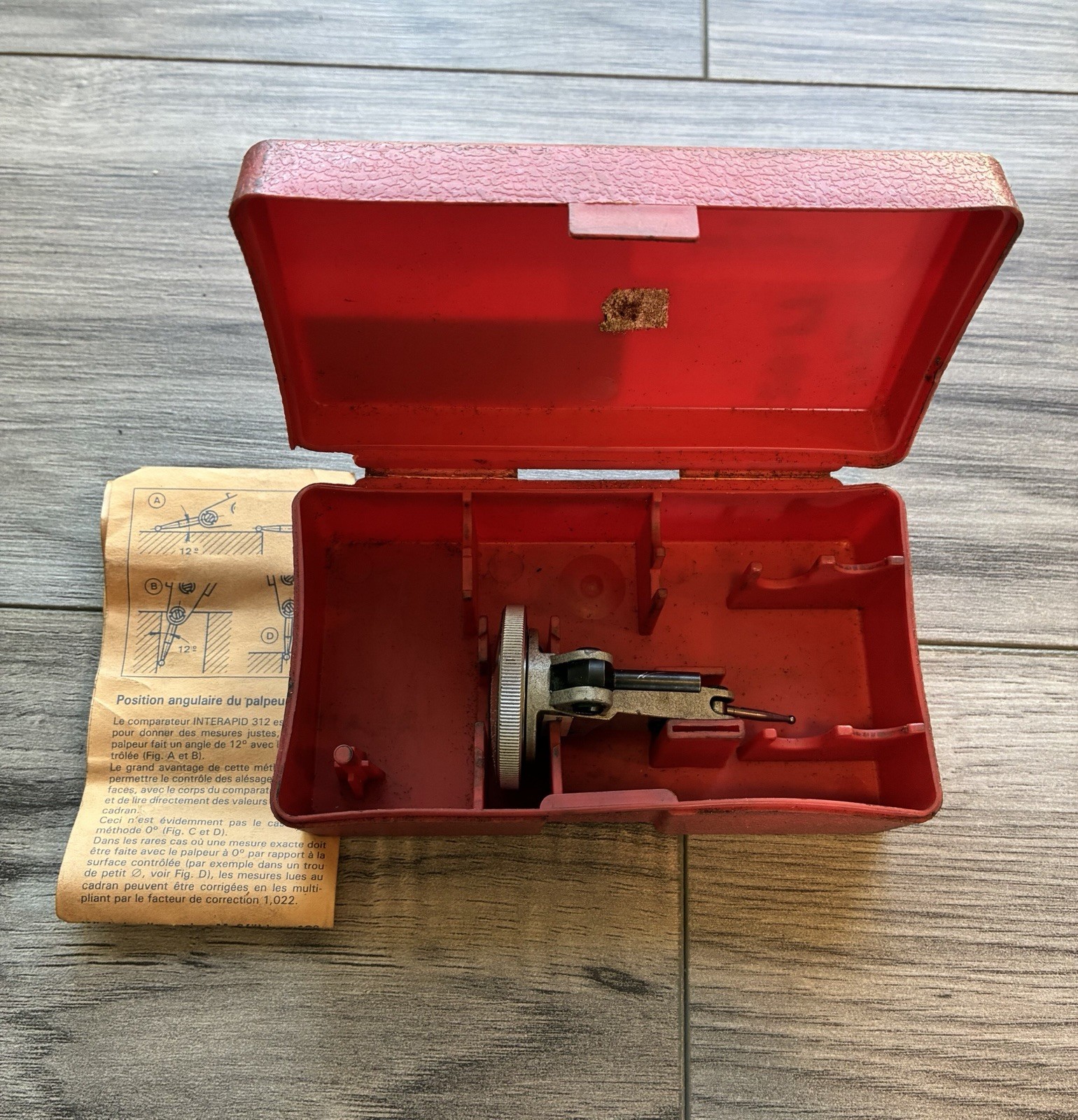 Interapid Vertical Dial Test Indicator No. 312B-1V Jeweled 0.0005”