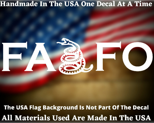 FAFO F*CK Around And Find Out Gadsden Snake Vinyl Die Cut Vinyl USA Seller