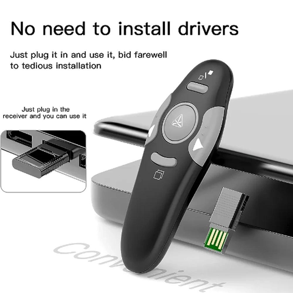 Power Point Presentation Laser Pointe Remote Control Wireless USB PPT Presenter