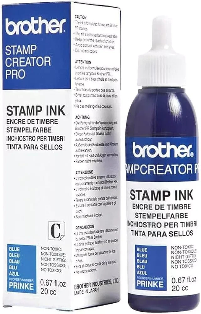 Brother Stamp Creator Ink Pro Blue-Tinta Para Sellos-Azul 0.67 fl.Oz/20cc-NEW