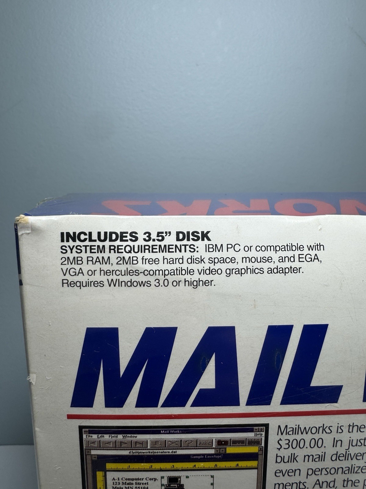 Mail Works, IBM/PC Vintage Software, Comports, 1993, NEW NEVER OPENED