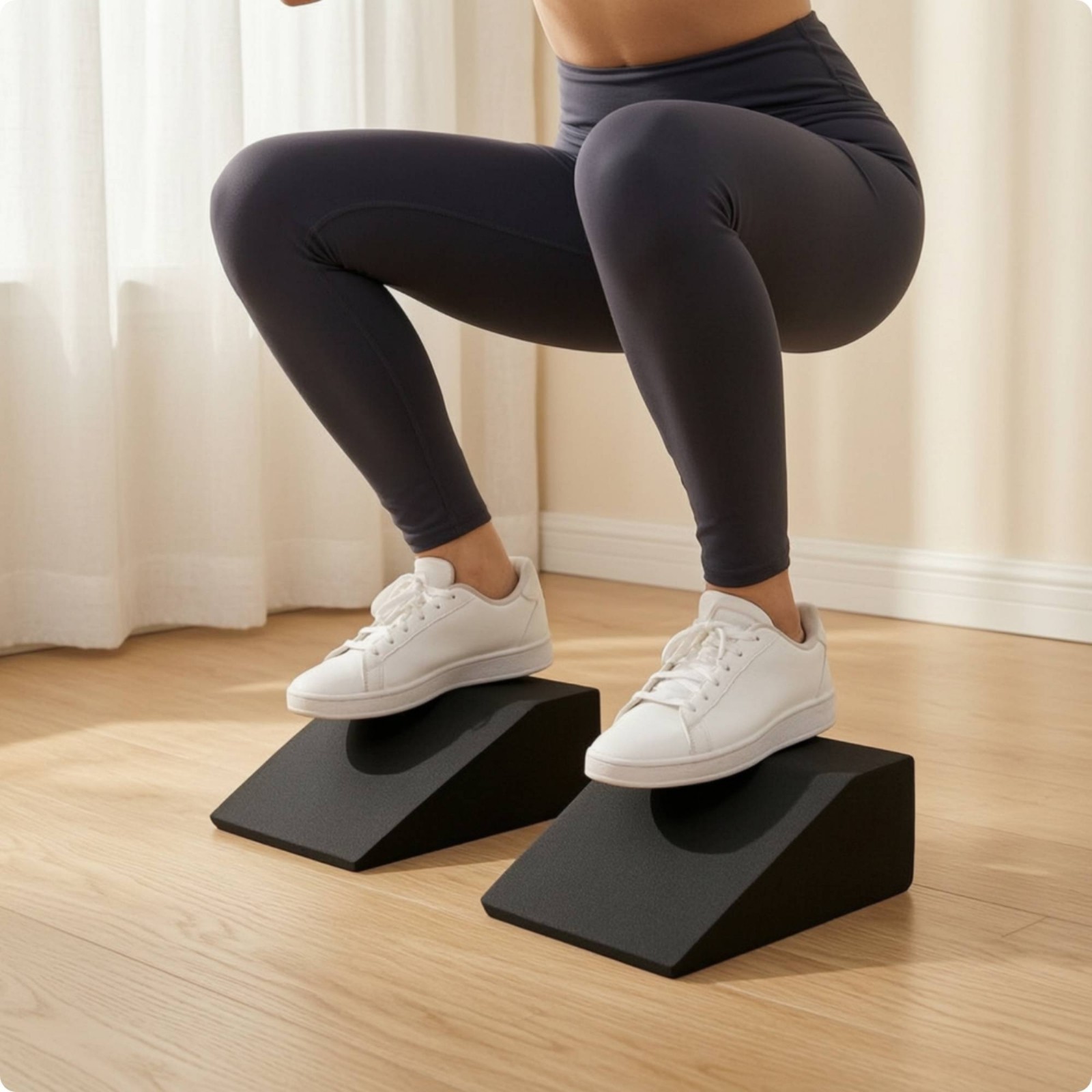 Trapezoid Exercise Slanted Crouch Non-Slip for Home Workouts, Gym