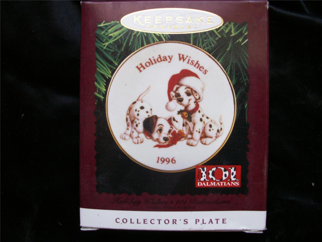 NIB Hallmark Keepsake Ornament 101 Dalmatians 1996 Holiday Wishes