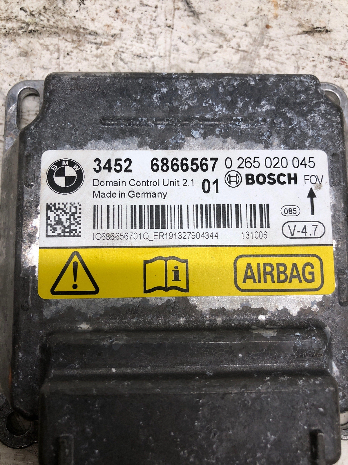 2014 -2018 BMW X5 ICM INTEGRATED CHASSIC DOMAIN CONTROL SPEED SENSOR 34526866567