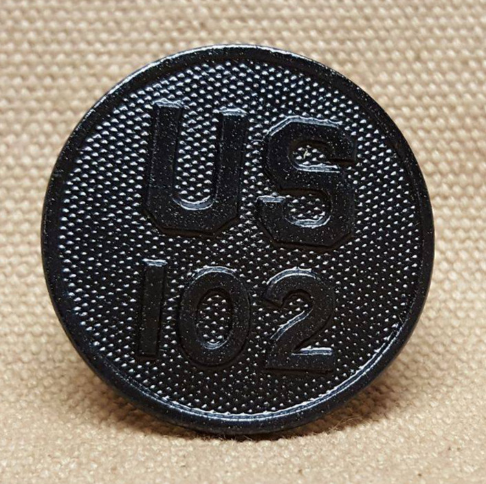 WWI US 102nd Regiment Collar Disk, 26th(Yankee), 27th(New York) Division