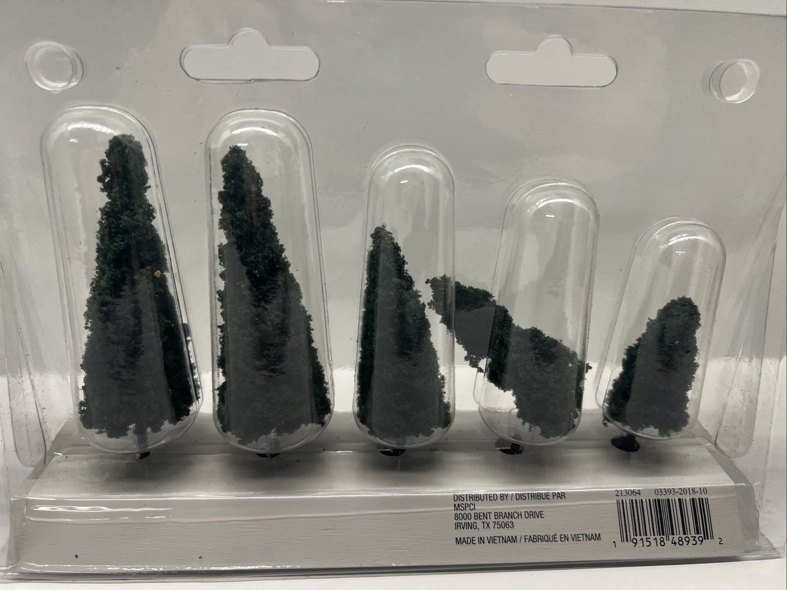 ArtMinds HO Scale Evergreen Tree 5 Pack Diorama Scale Model Train Scenery