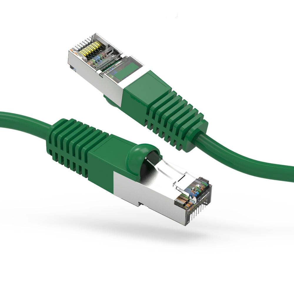 5Ft CAT5E Shielded (FTP) Ethernet Network Booted Cable Green