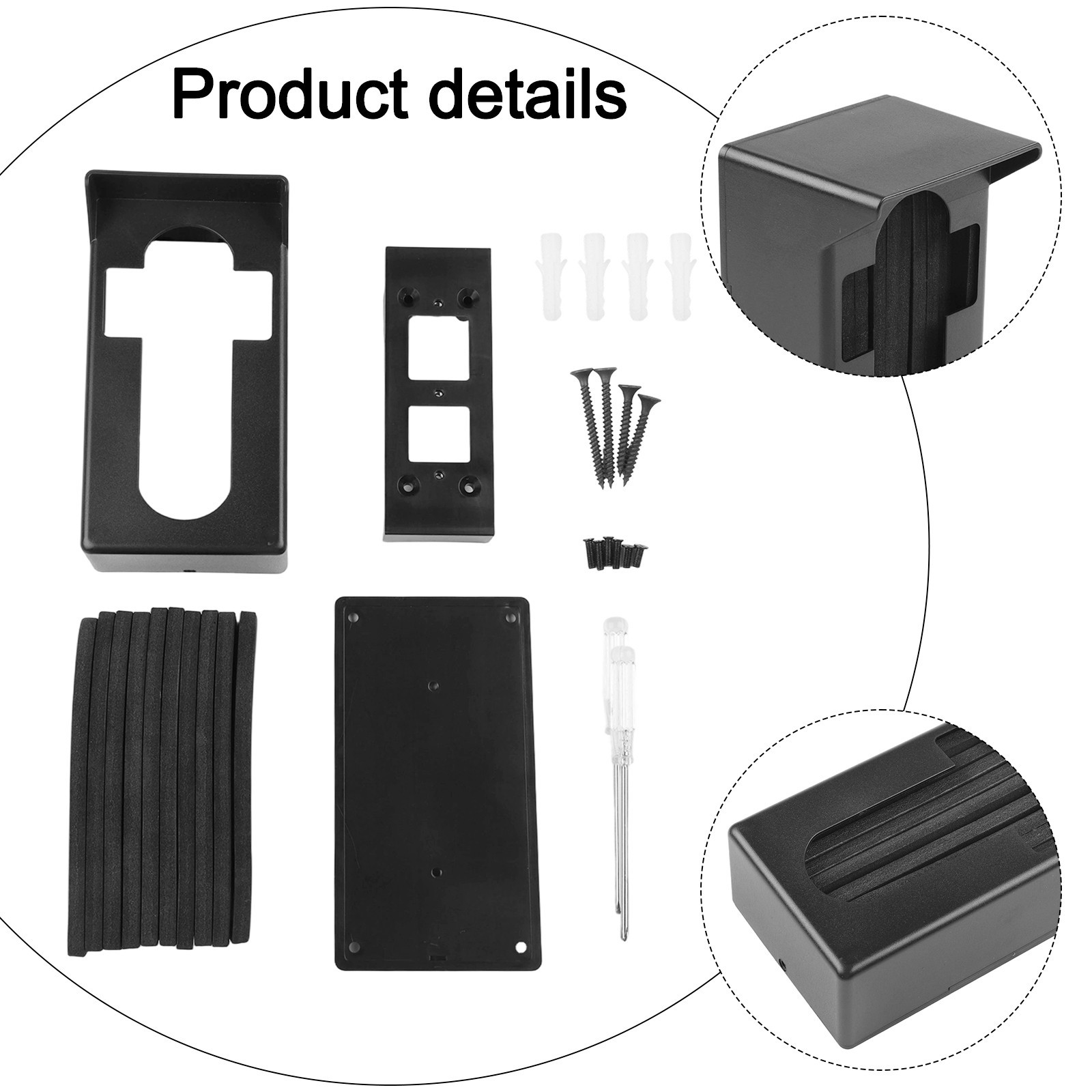 Strong Vinyl Siding Mount for Ring Video Doorbell Protects Against Elements