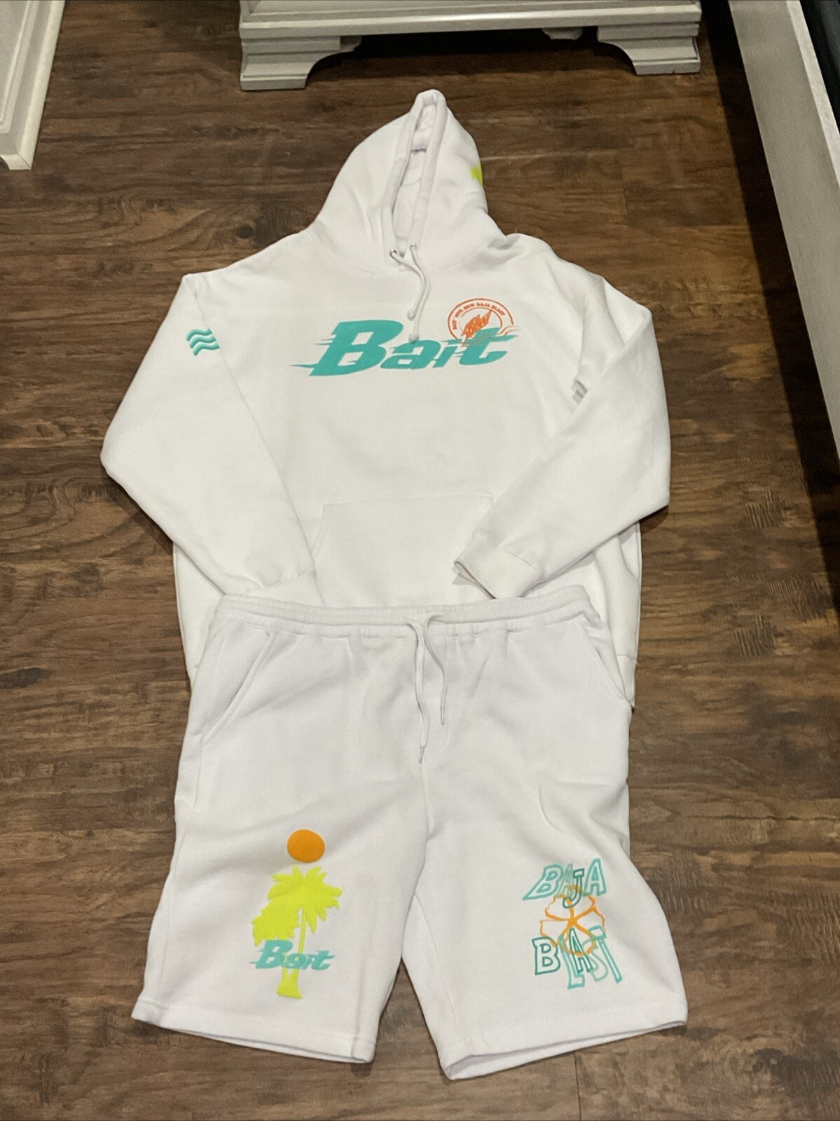 Mountain Dew Baja Blast Bait Hoodie & Shorts NEW 2XL Vry Rare Set White