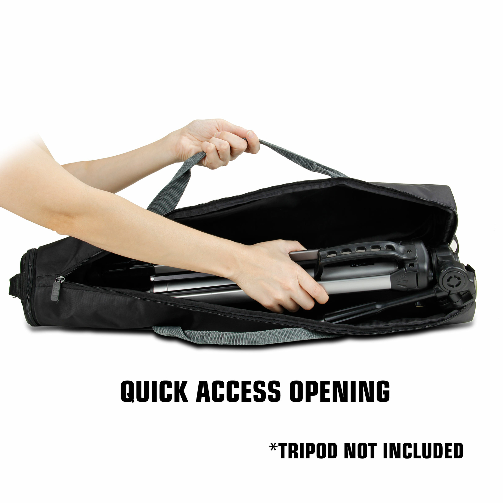 Padded Tripod Case by USA Gear with Expandable Compartment & Accessory Storage