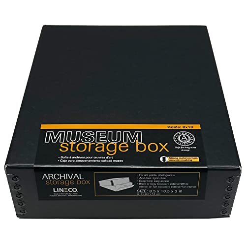 Lineco Archival Storage Box Acid-Free Drop Front Museum Archive Photo Document