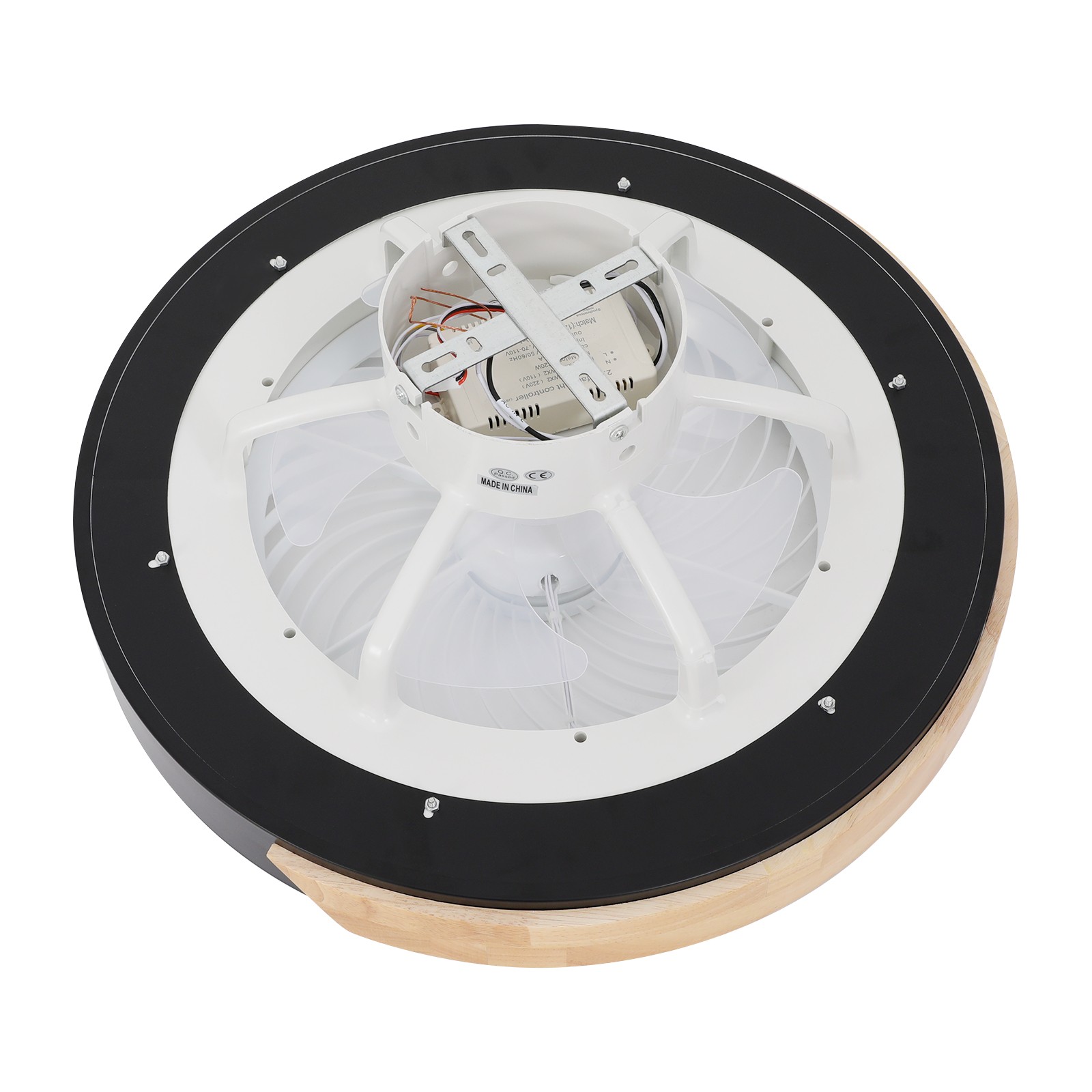 21.6" Modern Led Ceiling Fan Lights Flush Mount Light Kit With Remote Control