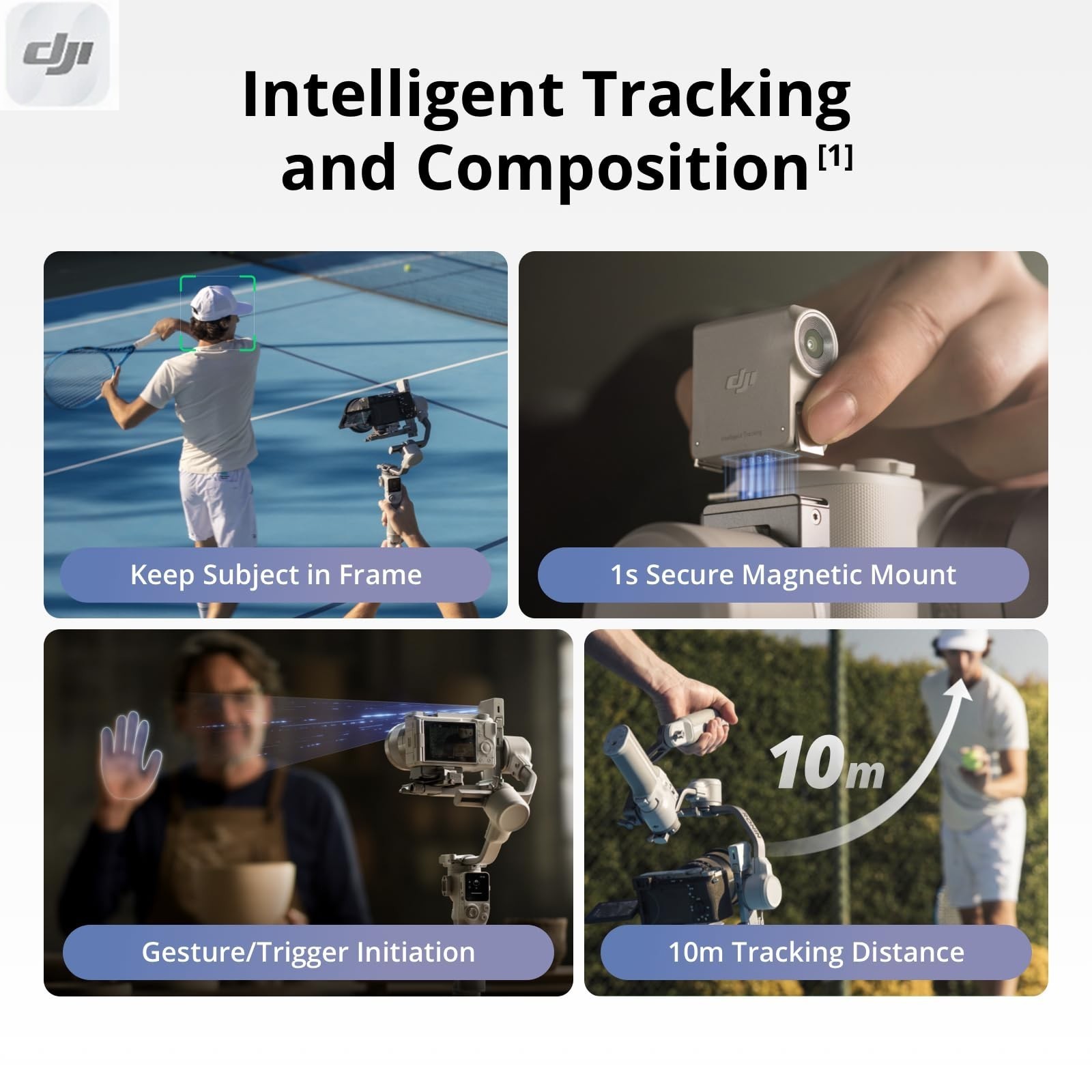 DJI RS4 Mini Combo, Gimbal Stabilizer for Camera, Intelligent Tracking