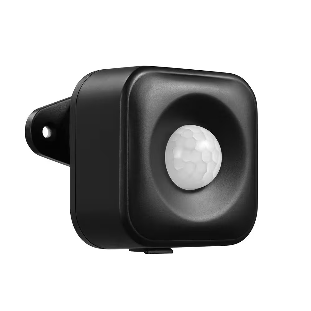 Black Plastic Wireless Battery-Operated Motion Sensor