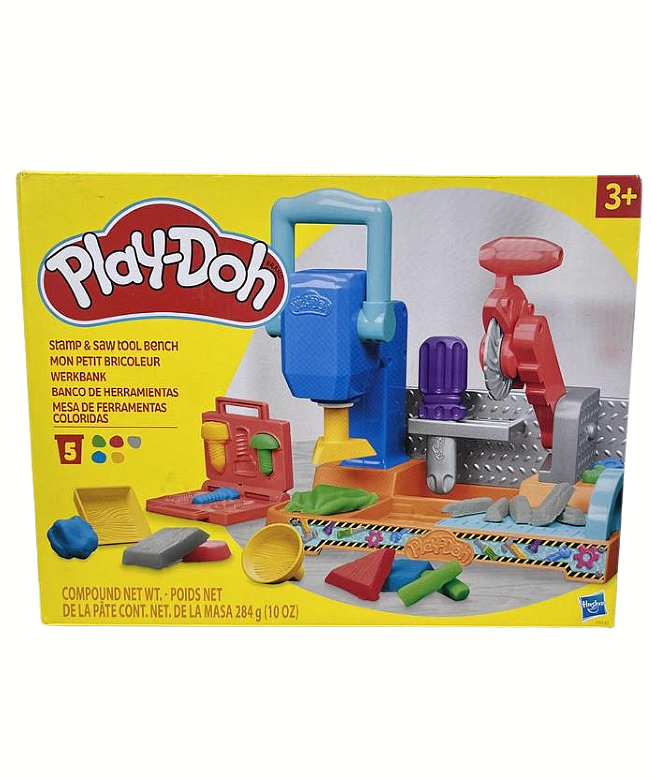 Play-Doh Stamp & Saw Tool Bench Toy for Kids Ages 3 and Up