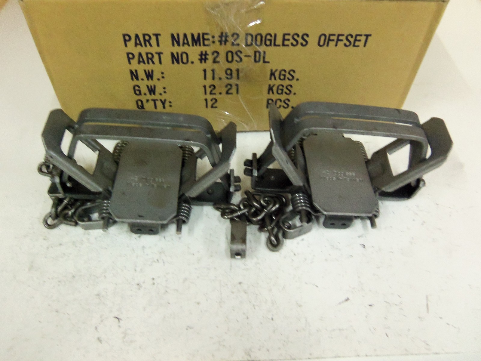 2 Bridger # 2 Dogless Offset 4-COIL Spring Foothold Traps Coyote Fox Trapping