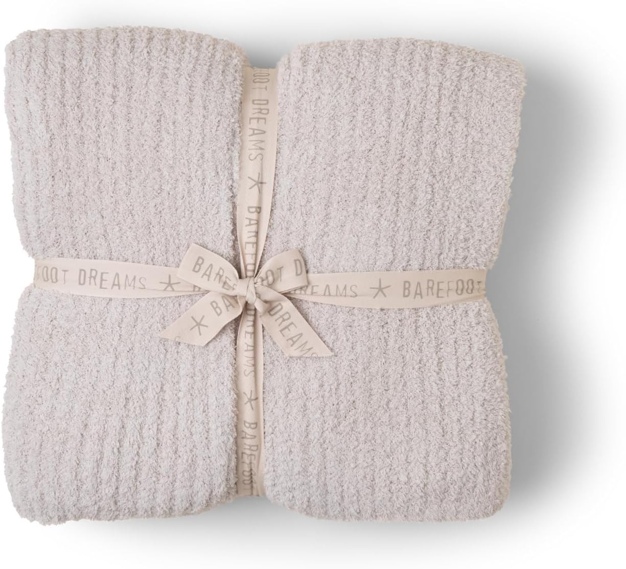 Barefoot Dreams - Ultra Soft Plush Microfiber Ribbed Bed Blanket, Beige, Full