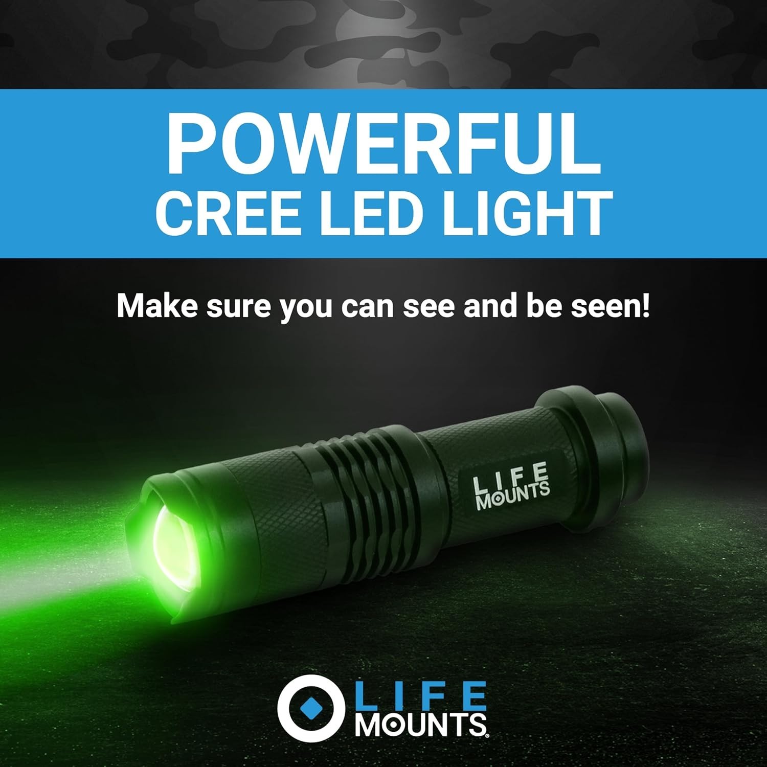 Hands-Free Tactical Helmet Flashlight Mount - 300 Lumen, Shockproof & Detachable