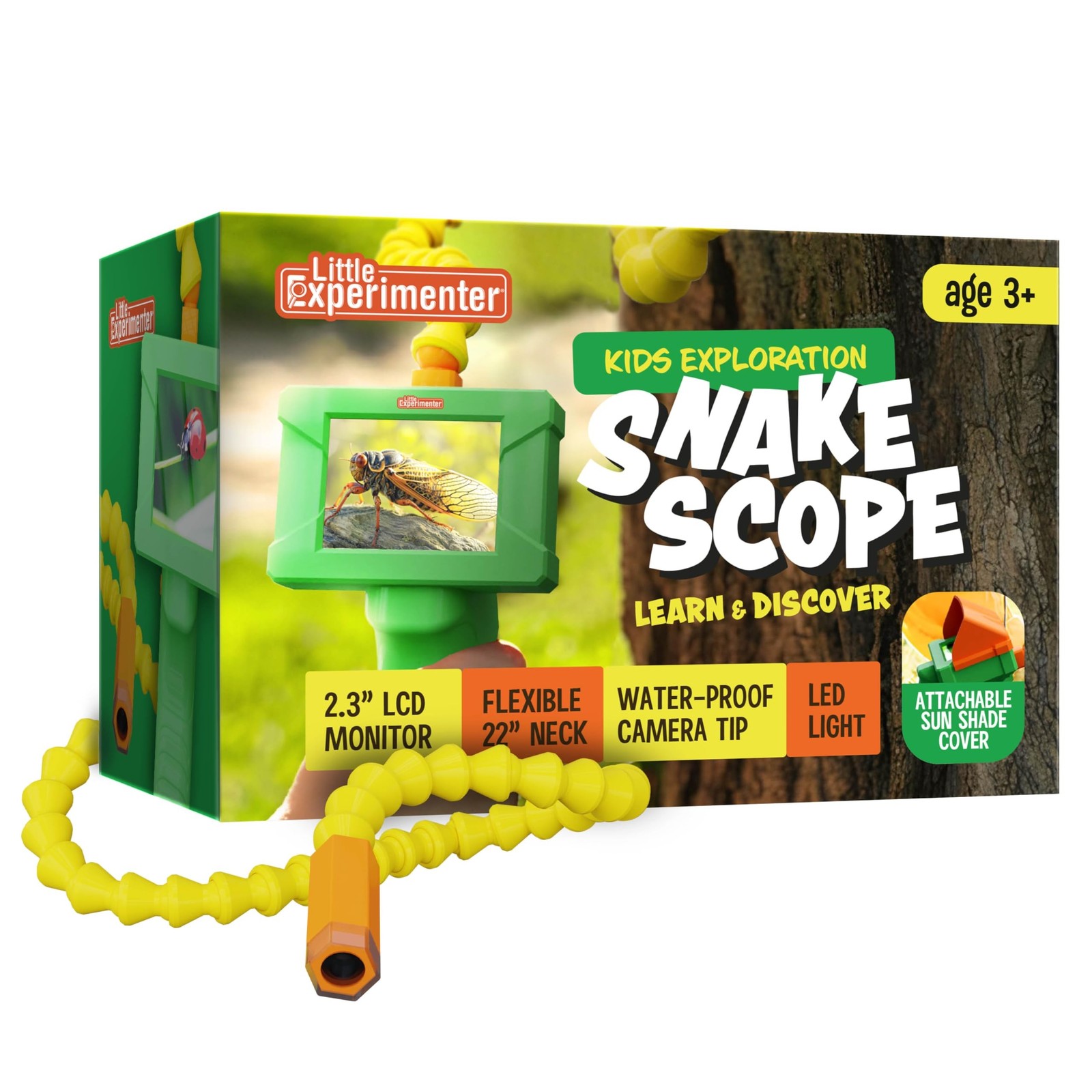 Borescope Snake Scope Camera with Light for Kids, Rechargeable Outdoor Educat...