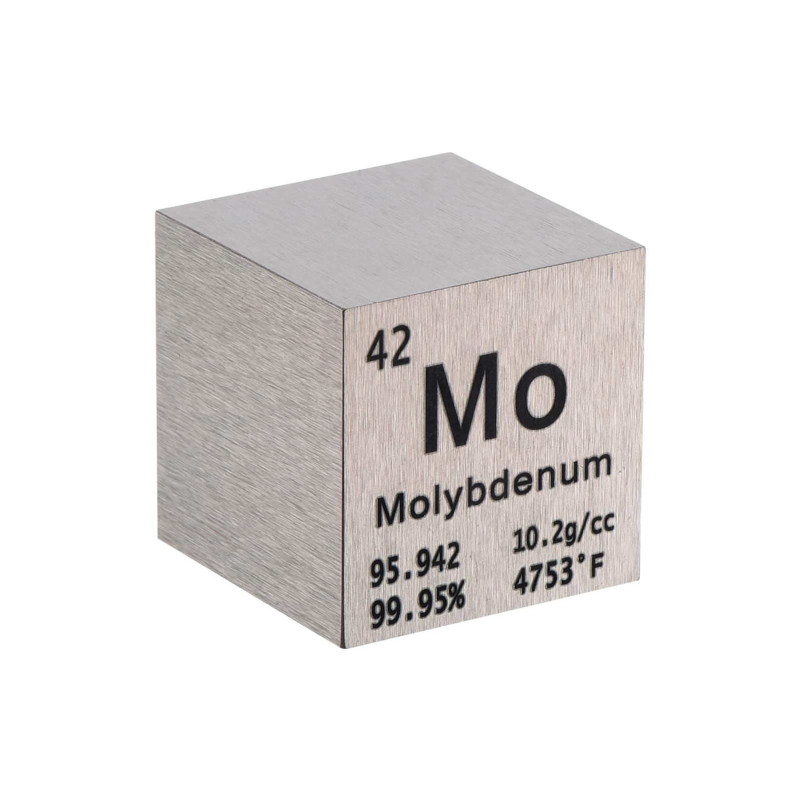PATIKIL 1 Inch Molybdenum Cube Metal Element High Density Small, Silver Tone