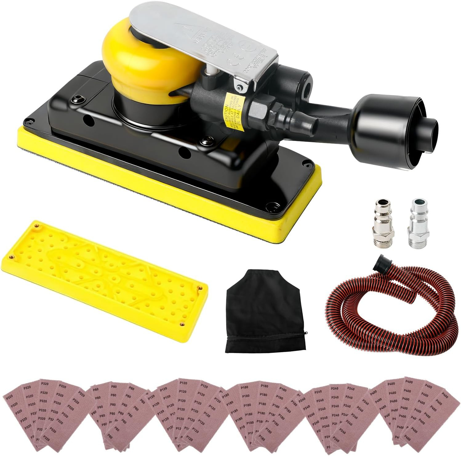 Pneumatic Air Orbital Sander, 70 Mm X 198 Mm 1/8" Vacuum Air Sander 10000RPM 90P