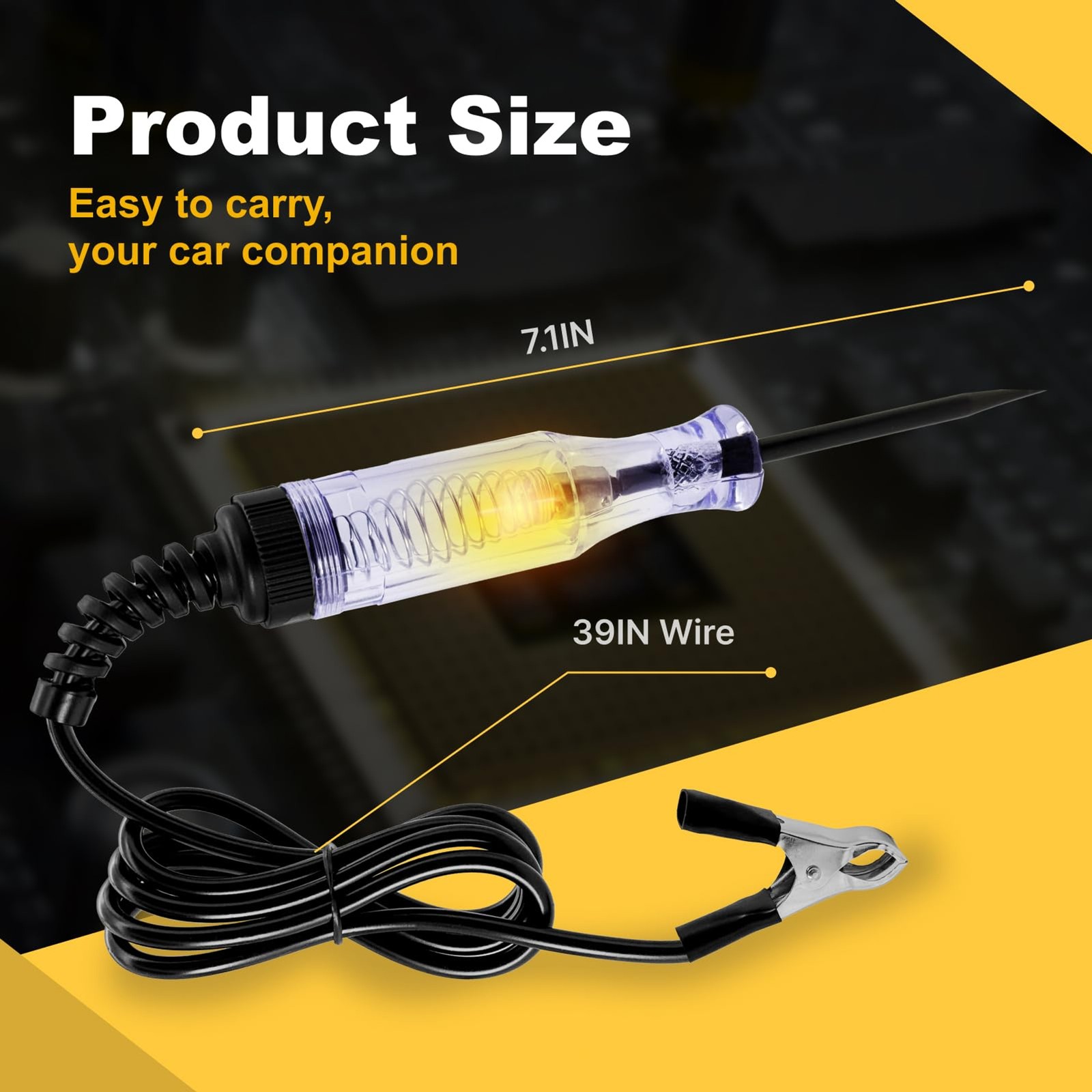 Test Light Automotive, Professional 6V-12V-24V DC Circuit Tester | Continuity &