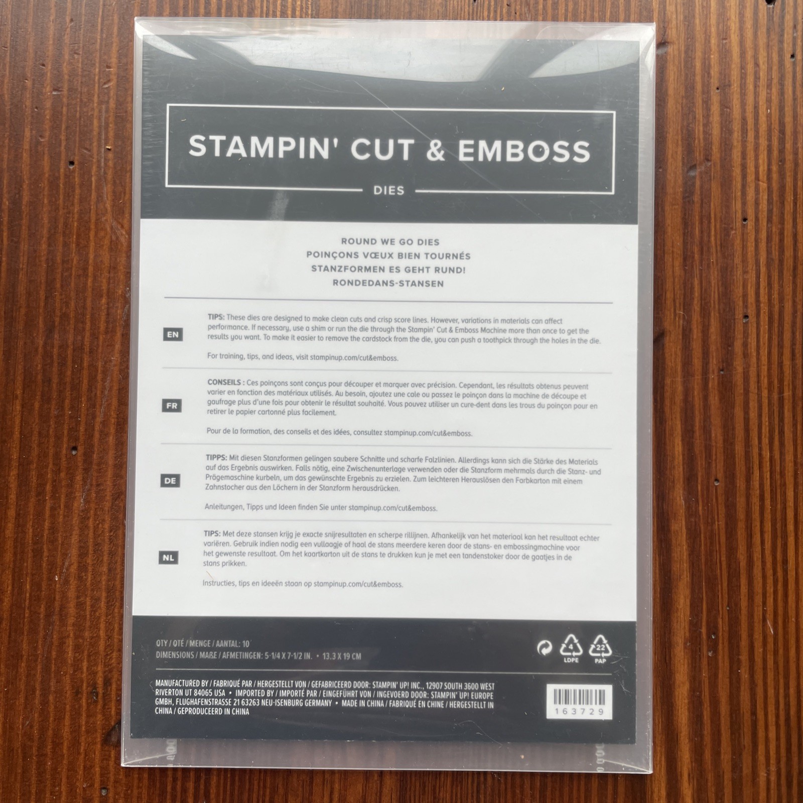 Stampin Up!  ROUND WE GO Dies Only Build Rosettes Flower Cool Circles Scallops